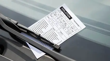 ticket on car windshield