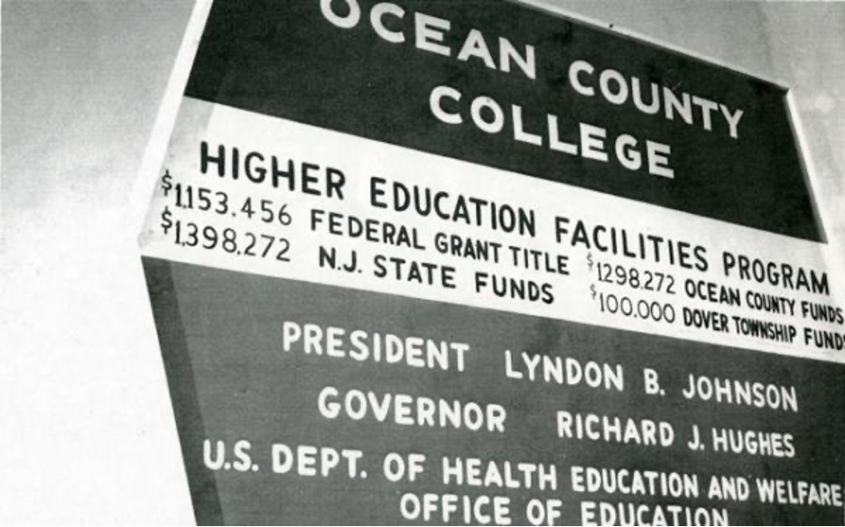 Historical photo of OCC sign