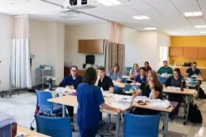 Nursing students in class