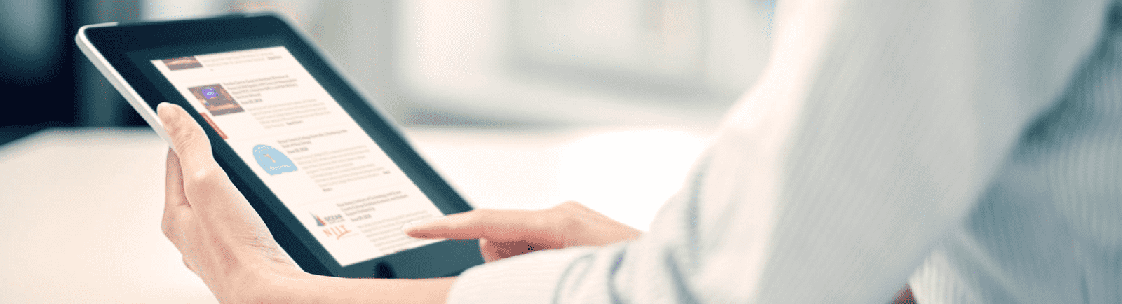 Someone using a tablet