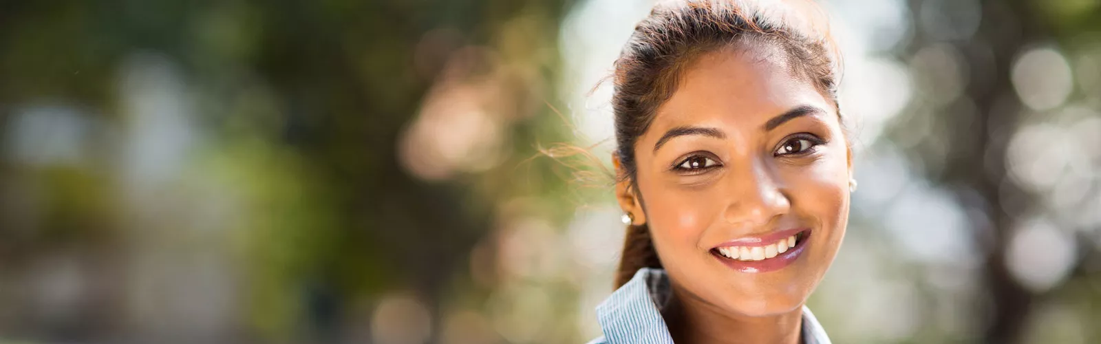 close up of woman smiling